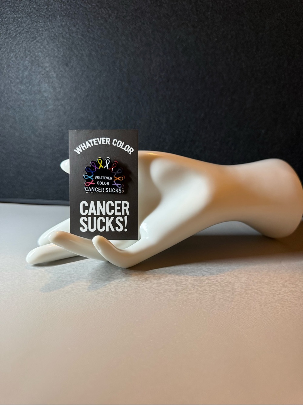 Cancer Sucks Awareness Enamel Pin/Multicolor Ribbon Support Pin